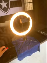 KIT LUZ RING LIGHT 8 POL + TRIPÉ DE MESA + SUPORTE PARA CELULAR