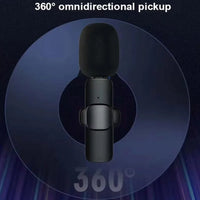 MICROFONE TIPO C SEM FIO PARA TRANSMISSÃO AO VIVO E GRAVAÇÃO DE VIDEOS COM REDUÇÃO DE RUÍDO.