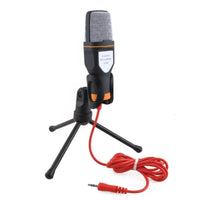 MICROFONE PROFISSIONAL DE 3,5 MM PARA GRAVAÇÃO DE VIDEOS E LIVES + COM SUPORTE TRÍPE