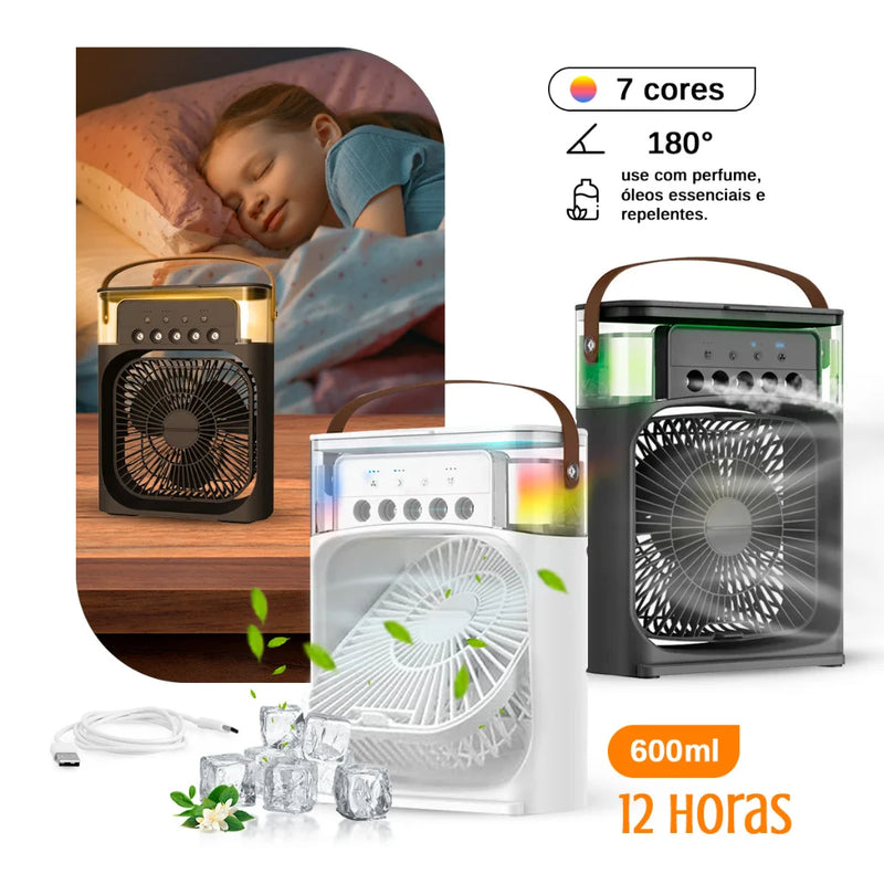 MINI AR CONDICIONA PORTATIO USB LED